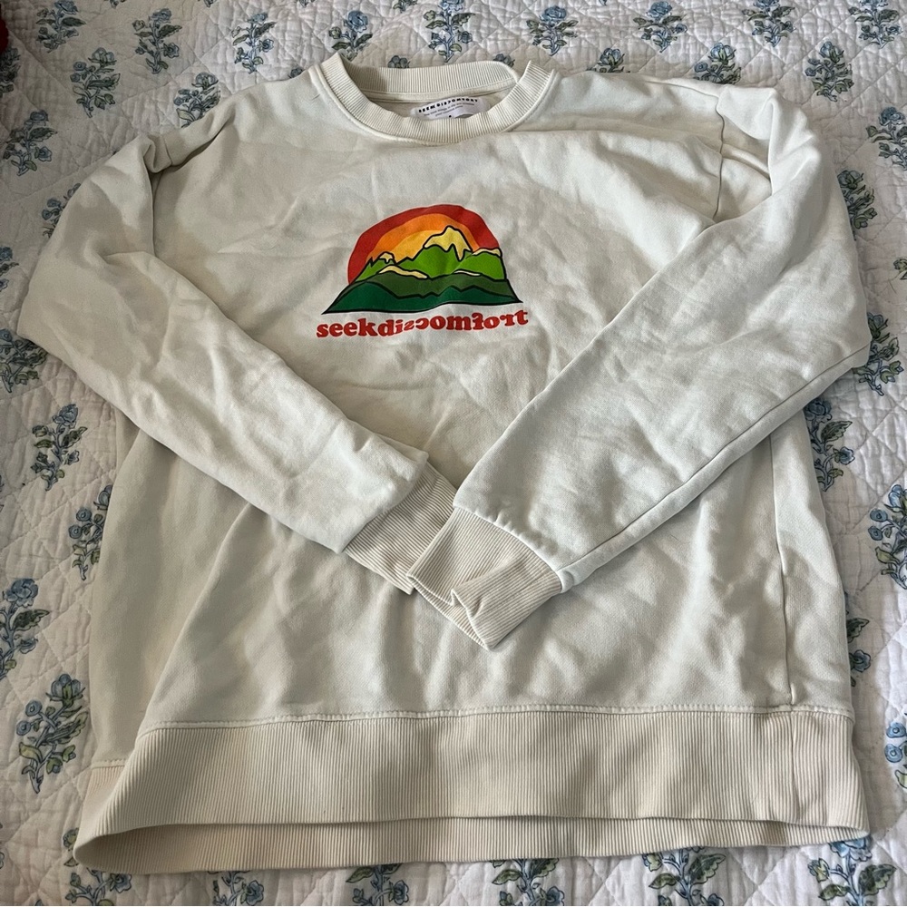 Seek Discomfort / Yes Theory crewneck.